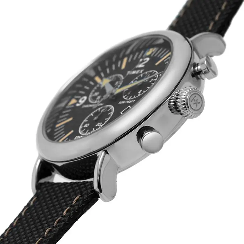 Timex Chronograph Quartz Black Dial Febric Strap Men's Watch- TW2V43700